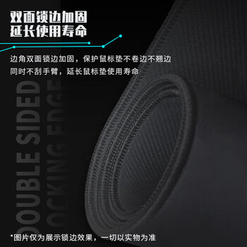 AOC电竞游戏办公鼠标垫中小号 300*250*3mm办公键盘电脑书桌垫M102/93几何蓝黑色