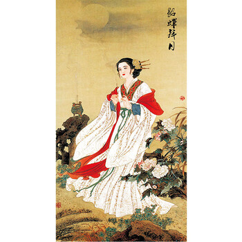 未使用】中国古代四大美人 掛軸 3点セット 中国 美人画 掛軸 楊貴妃