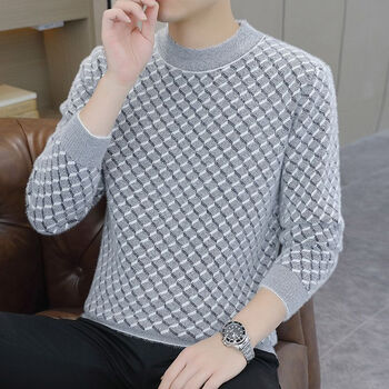 qnaikenockilvy高品质男装针织毛衣男2023新款潮流百搭秋冬季男士毛线