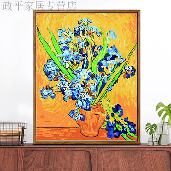厚油大芬村油画太阳花手绘油画玄关装饰画竖版向日葵_向日葵油画_
