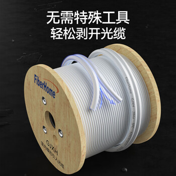 烽火（FiberHome）室内蝶形引入光缆入户光纤线宽带皮线缆fttr全屋组网1芯100米GJXH-1