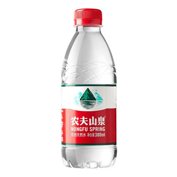 农夫山泉 饮用水 饮用天然水380ml*24瓶 办公会议用水 整箱装