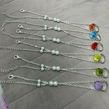 欢天喜地七仙女紫儿红儿同款流苏灵石手链一体链欢天喜地七仙女手链