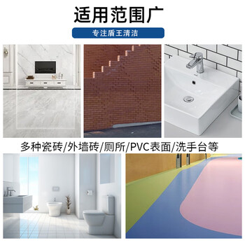 盾王瓷砖除垢剂500ml 地板清洁剂 多功能浴室卫浴清洗剂 厕所除垢剂