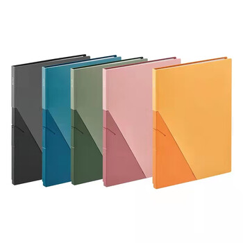 锦宫（KINGJIM）自立资料册文件夹乐谱可站立A4商务办公横向式插页/40袋黑色8837W