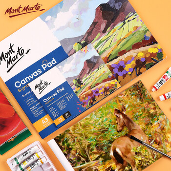蒙玛特(Mont Marte)油画布本子a3 丙烯油画颜料学生画画工具棉布油画布套装 美术绘画油画纸CAXX0023 速写 马克笔绘画