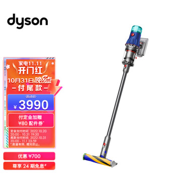 戴森V12 Detect Slim Fluffy无绳吸尘器(2022款蓝色)
