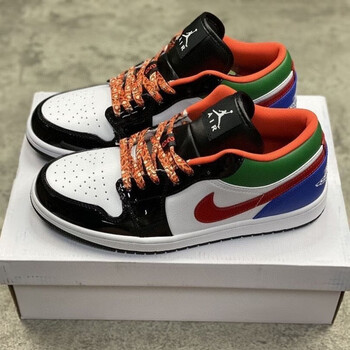 耐克(nike)新款aj1彩色拼接 红白蓝低帮篮球运动鞋 cz4776母婴 36 cz