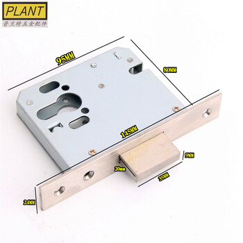 不锈钢管井防火锁体单方舌55zd隐形门锁体管道通道锁储藏室门暗锁定制