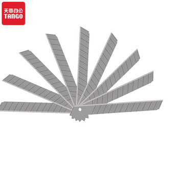 天章（TANGO）小号美工刀片加厚合金钢10片/盒壁纸刀裁纸刀替换刀片 手工刀子 办公用品文具