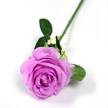 浅紫色(绢布玫瑰花一支)