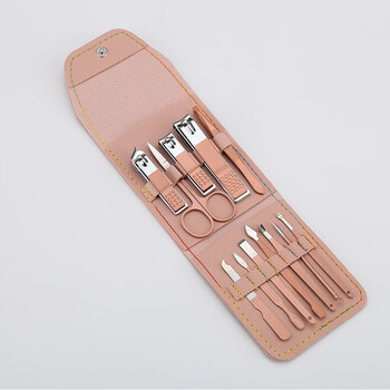 倾龄折叠包16件美甲工具套装指甲剪去死皮修甲修脚工具指甲刀可印花