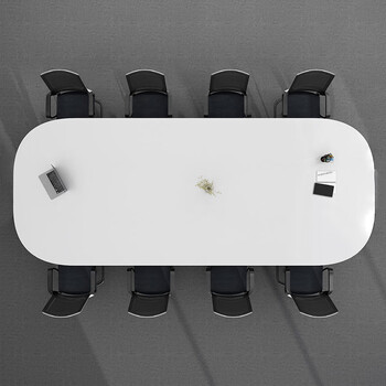 中伟（ZHONGWEI）会议桌长桌洽谈培训桌职员长条简约会议室办公桌3500*1200*750mm