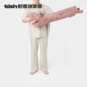 野兽派家居（tbh）啊呜河马条形抱枕客厅办公室抱枕睡觉枕头靠垫车载抱枕21X110cm