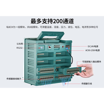 拓普瑞TP1000多路温升无纸记录仪8~64通道显示温度电流电压测试仪