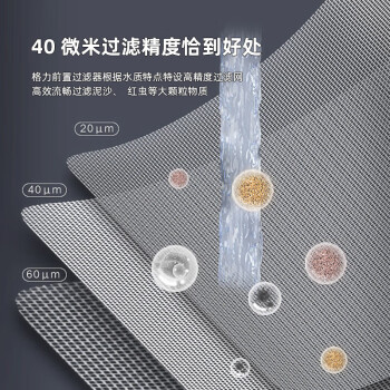 格力（GREE）前置过滤器 全屋净水 即滤即用 WTE-QZBW12 灰+玫瑰金【ZMD安心系列】