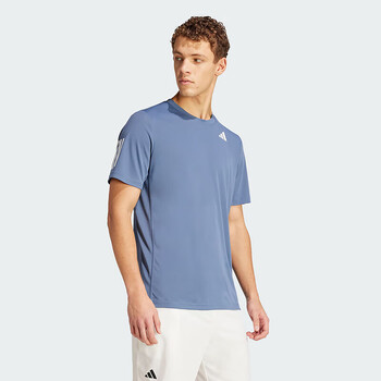 ADIDAS阿迪达斯网球服男上衣短袖T恤运动跑步体恤IY3218 蓝色 M 