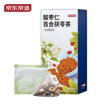 京东京造鲜来多 酸枣仁百合茯苓茶150g（5g*30）龙眼桑椹眠茶叶
