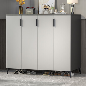 卡利珀鞋柜家用门口轻奢鞋柜玄关柜简约大容量防尘储物收纳柜子四门