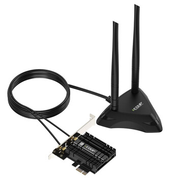 翼联（EDUP）WiFi6无线网卡英特尔AX210 PCI-E台式机网卡电竞千兆网卡5G双频5374M蓝牙5.3延长底座AX210GS Pro