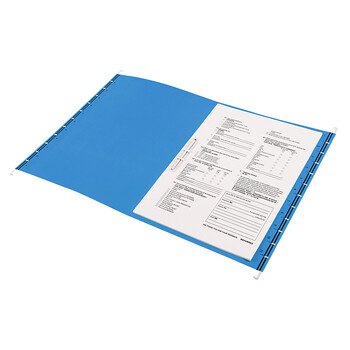 齐心(Comix)  A4文件夹  易查找吊挂夹 文件管理夹 纸质25个装 蓝 A1812