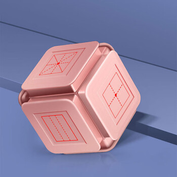 舜江 多功能印章小学生田字格学习六面拼音四线三格钟表时钟教师教学批改作业订正六面体六合一 粉色