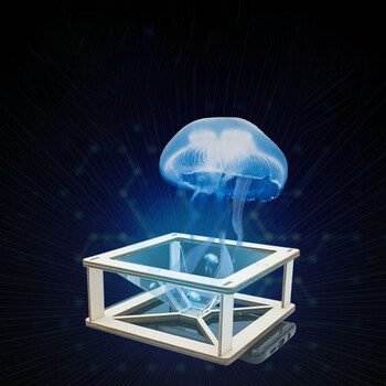皮皮豆diy抖音3d全息投影裸眼立体投影仪儿童手工科技小制作科学小