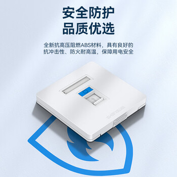 胜为 网线插座面板 86型兼容超五类/六/七类网口/电话信息模块 (单口网络面板不含模块)CSIP301H 胜为 网线插座面板 86型兼容超五类/六/七类网口/电话信息模块 (单口网络面板不含模块)CSIP301H