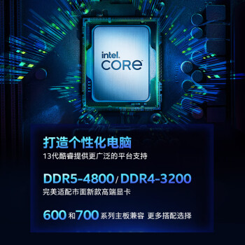 英特尔(Intel) i5-13400 酷睿13代 处理器 10核16线程 睿频至高可达4.6Ghz 20M三级缓存 台式机CPU