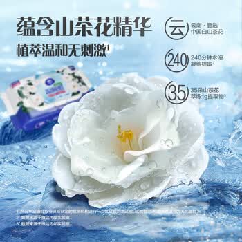 维达（Vinda）湿厕纸 组合装(80片*4包+7片*6包) 山茶花精华洁厕湿纸巾厕纸湿巾