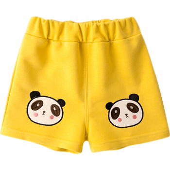 嘟嘟家宝宝纯棉裤子夏婴儿卡通休闲短裤夏季男童可爱百搭夏装女黄色73