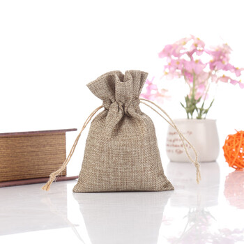 书晗束口袋咖啡色小麻布袋咖啡麻袋棉布袋棉麻袋咖啡色812cn