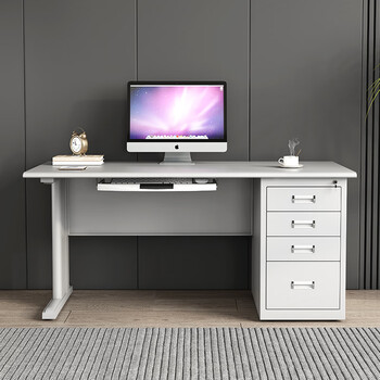 义利德加厚钢制电脑桌办公桌职员桌财务桌工作台四抽办公桌1.4米 义利德加厚钢制电脑桌办公桌职员桌财务桌工作台四抽办公桌1.4米