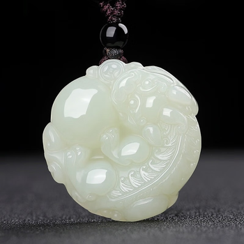 中国文玩 和田黄玉「元宝童子」62mm