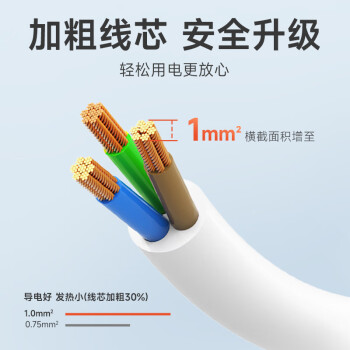 NVC雷士电工总控8位1.8米插线板插排插座排插插板拖线板接线板EP481