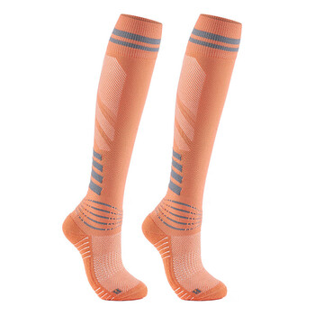 维克利奥（VICLeO）儿童足球袜过膝高筒青少年毛巾底防滑专业训练长筒袜V621369珊瑚粉袜底长18-20CM
