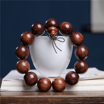 浙饰界正宗越南紫檀柳鬼眼紫油梨手串1.5男女款生日礼物1.