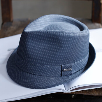 kt秋冬中老年人大头围男士礼帽英伦休闲黑色灰色复古爵士帽 浅灰色