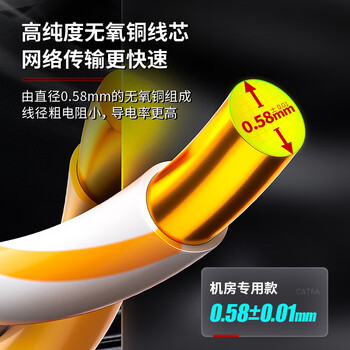 安普康（AMPCOM）超六类双屏蔽网线 CAT6A纯铜100米万兆8芯0.58mm工程家装宽带阻燃抗干扰双绞网络线缆AMC6A100RD