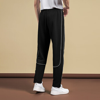 李宁（LI-NING）乒乓球服长裤秋冬卫裤男女休闲百搭运动裤子男女款 黑色 3XL