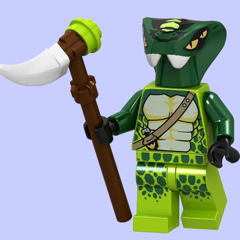 忍者h007幻影忍者吴大师加满都复仇面具76043积木人仔 白色 a100蛇怪