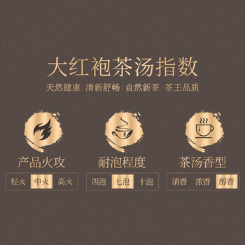 武夷星茶叶一级中火醇香武夷山聚实惠大红袍乌龙茶节日送礼茶叶250g