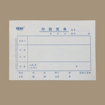 本价付款凭单凭证单据会计票据单子开单据财务通用会计记账凭证纸z