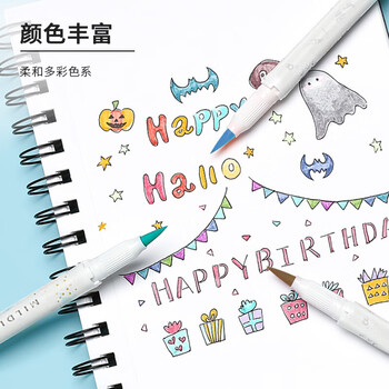 斑马牌(ZEBRA)心情限定系列双头荧光笔 彩虹色手账笔 学生重点划线笔标记笔 WFT8-MM 柔和蓝绿 斑马牌(ZEBRA)心情限定系列双头荧光笔 彩虹色手账笔 学生重点划线笔标记笔 WFT8-MM 柔和蓝绿