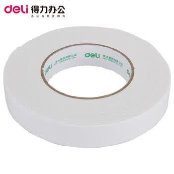 得力（deli）30410 厚泡沫胶 泡棉双面胶带 海绵强力型 12mm*2.5mm*5y 24卷装【ZY】