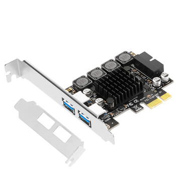 魔羯 MOGE  PCIEx 1转4口USB3.2 Gen1扩展卡 带前置19PIN USB3.0接口19针瑞萨NEC芯片 MC2017