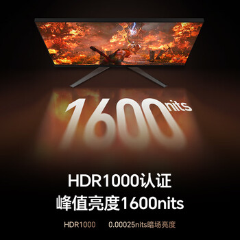海信27英寸 1152分区MiniLED 广色域 FastIPS DC调光 4K160Hz 显示器 黑神话:悟空 27G7K Pro