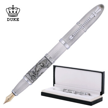 公爵（DUKE）硕果轻奢14K金笔钢笔尖金属练字签名单礼品钢笔礼品馈赠礼盒装 硕果轻奢14K金笔（银色）