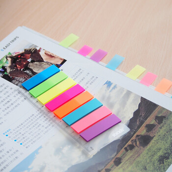 N次贴(STICKN) 160张8色荧光膜指示标签贴45*8mm分类索引便利贴记事贴34020