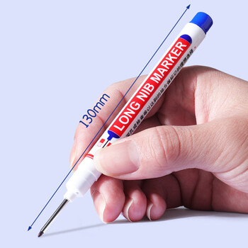 递乐 长头记号笔多用途家具卫浴瓷砖打孔画线深入长嘴标记笔317长头记号笔红黑蓝+8008小双头记号笔黑色6支装